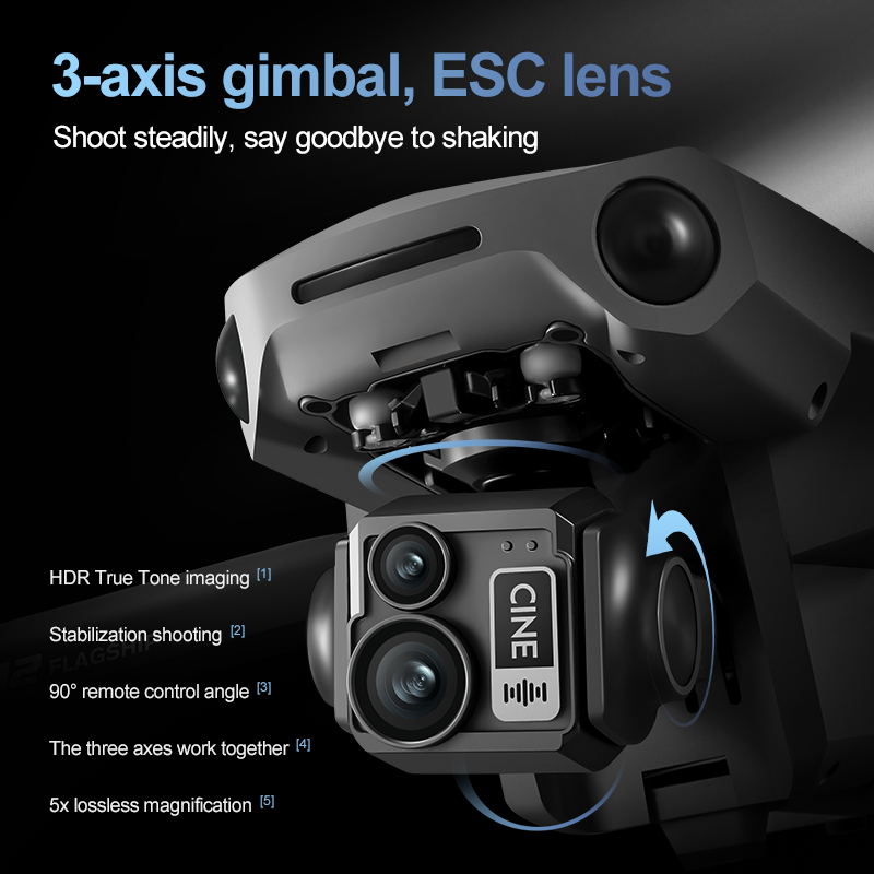 8K 3 Axis Gimbal Brushless 7.2 - đánh giá và giá Drone Gimbal