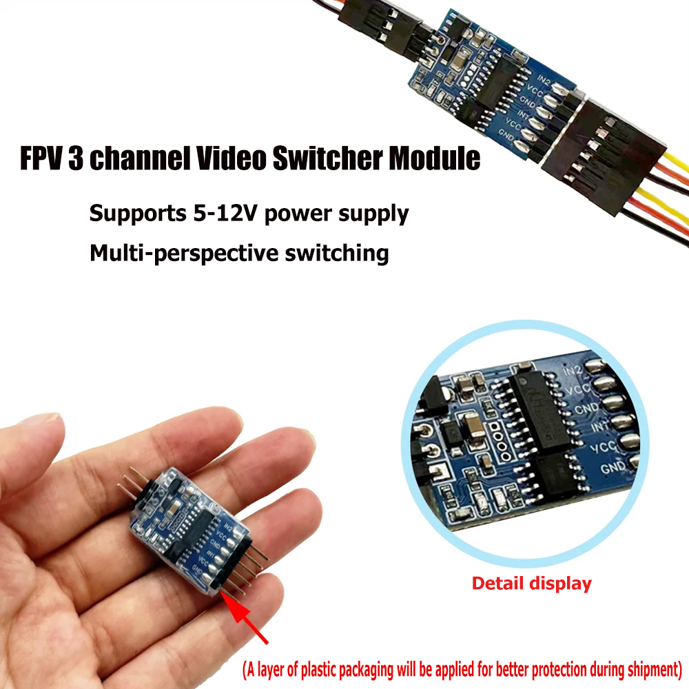5.8G 3 Channel Video Switcher  - đánh giá và giá Drone Motor