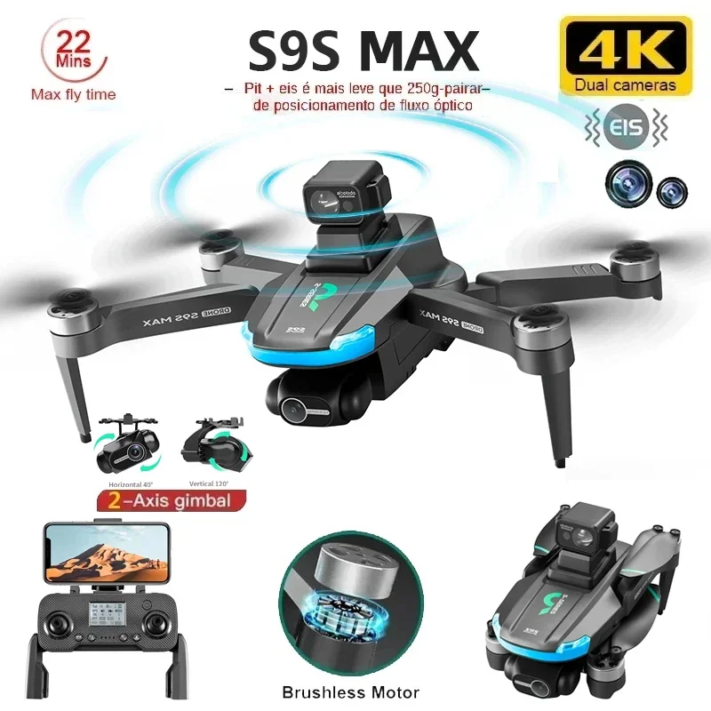 NEW S9S MAX MINI Drone 4K 2-Ax - đánh giá và giá Drone Gimbal