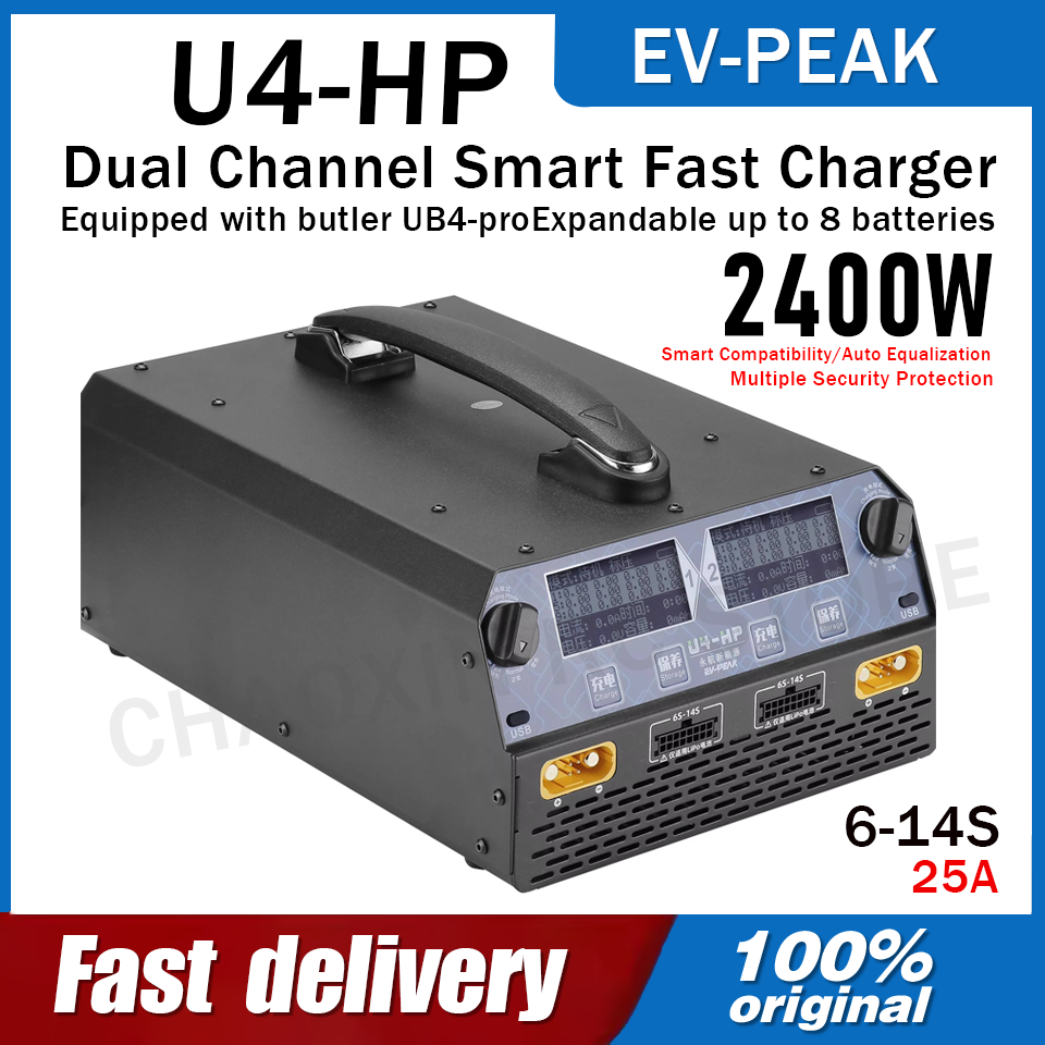 EV-PEAK U4-HP Dual Channel 250 - đánh giá và giá Drone Charger