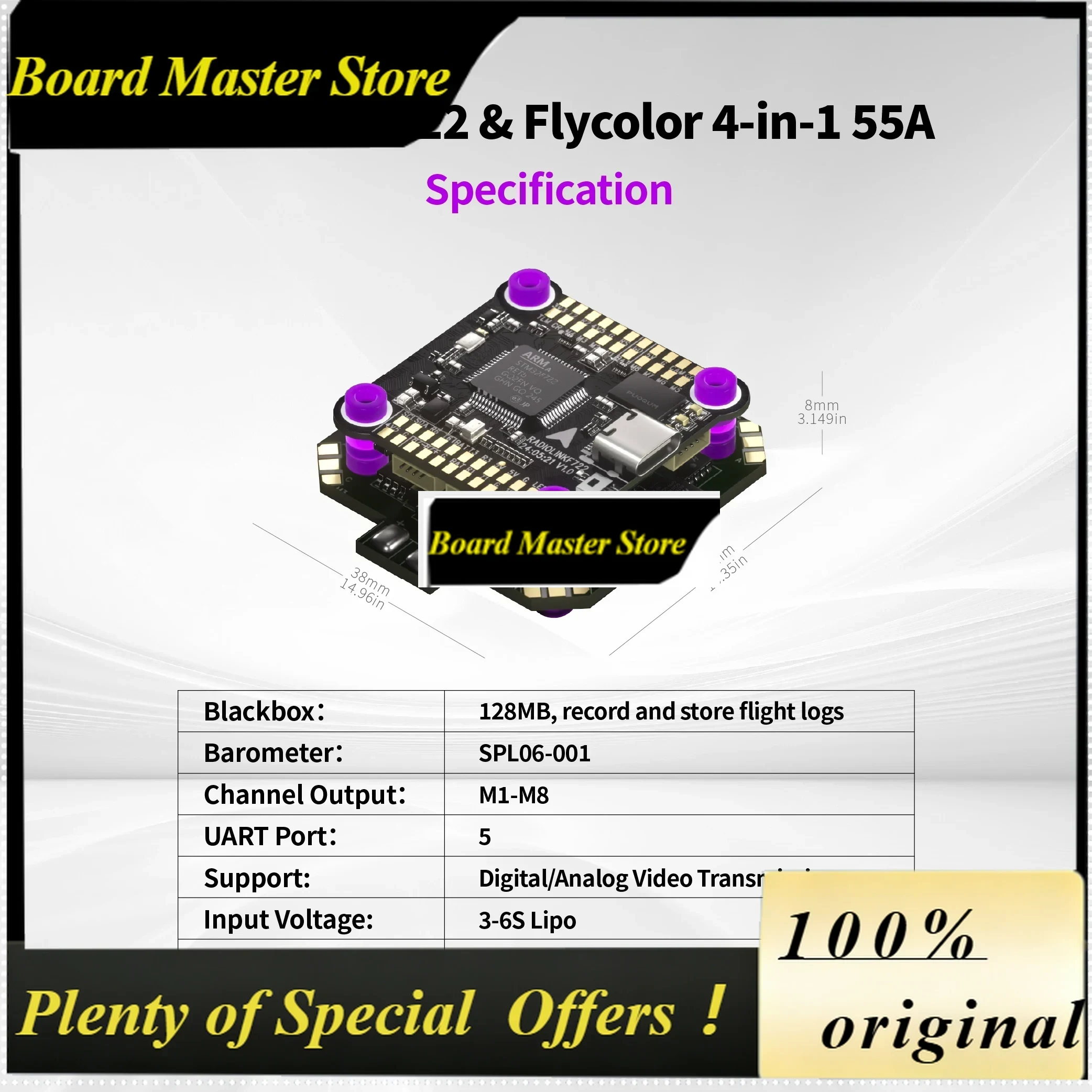 BoMaSRadiolink F722 Betaflight - đánh giá và giá Betaflight Fc F7